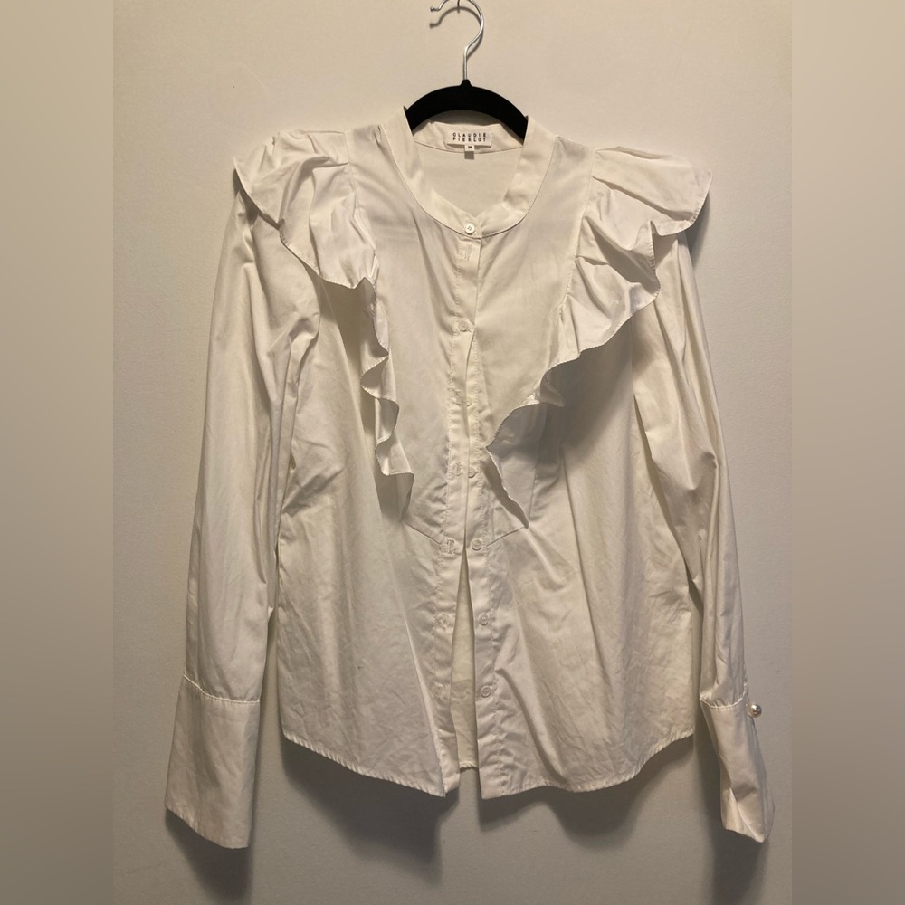 Claudie Pierlot White Button Up Blouse